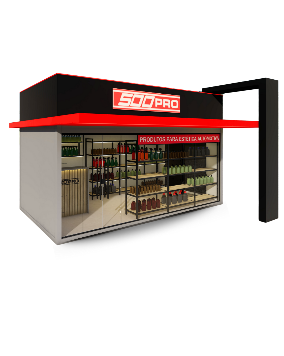 Container / Quiosque- Exemplo de unidade 500 PRO